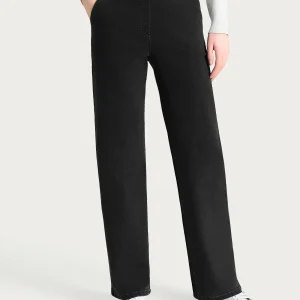 Jeans ampio con tasche in Super Denim - Nero