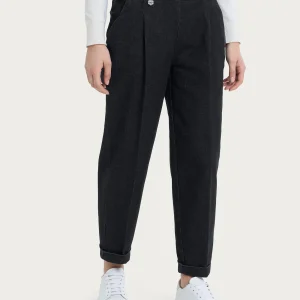 Jeans a carota con tasche e pinces in Super Denim - Antracite