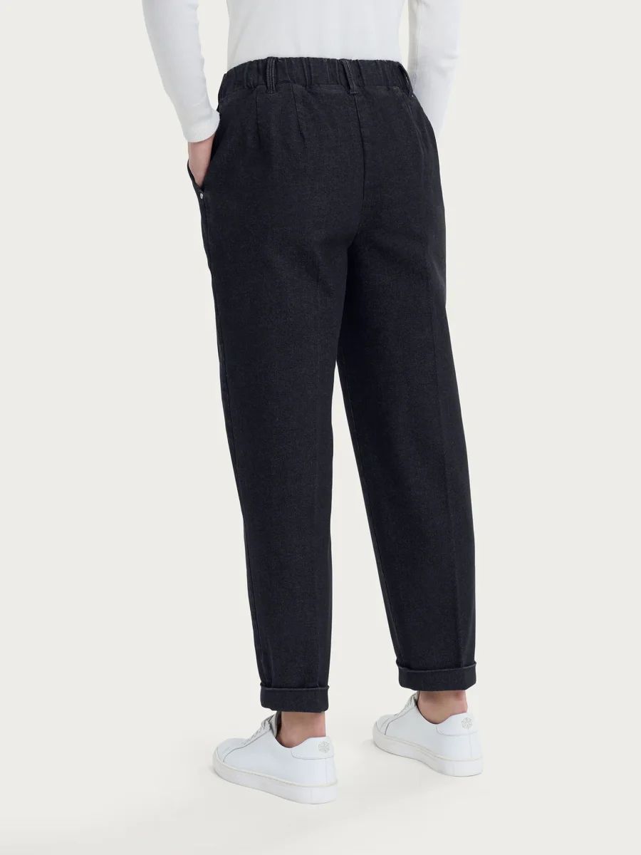 Jeans a carota con tasche e pinces in Super Denim - Antracite - immagine 3