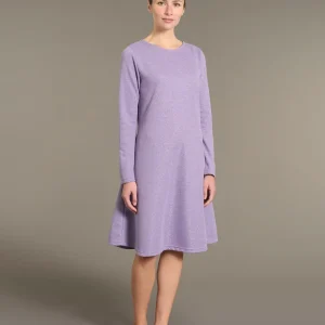 Camicia da notte in Cotton Eco Pile e Lurex - Lilla