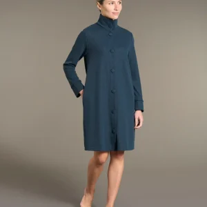 Vestaglia corta in Cotton Eco Pile e Lurex - Reflecting Pond