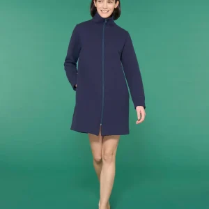 Vestaglia corta con zip in trapuntino - Tenebre