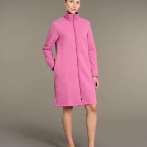 Vestaglia corta con zip in trapuntino - Red Violet