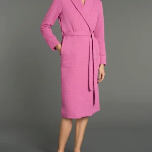 Vestaglia lunga aperta in trapuntino - Red Violet