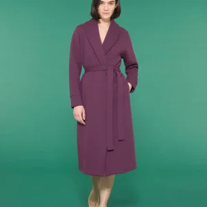 Vestaglia lunga aperta in trapuntino - Zinfandel