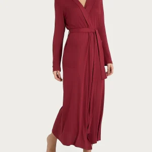 Vestaglia lunga in interlock micromodal - Tibetan Red