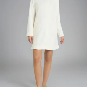 Vestaglia corta con bottoni in Polar Fleece - Avorio