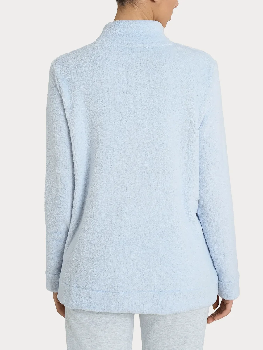 Giacca aperta in polar fleece - Xenon Blue - immagine 3