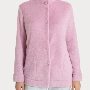 Giacca aperta in polar fleece - Mauve Mist