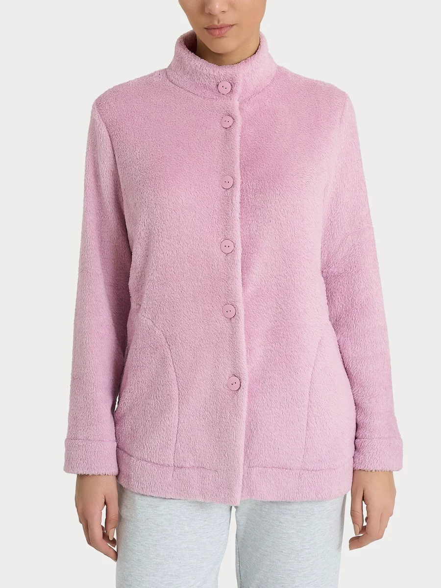 Giacca aperta in polar fleece - Mauve Mist
