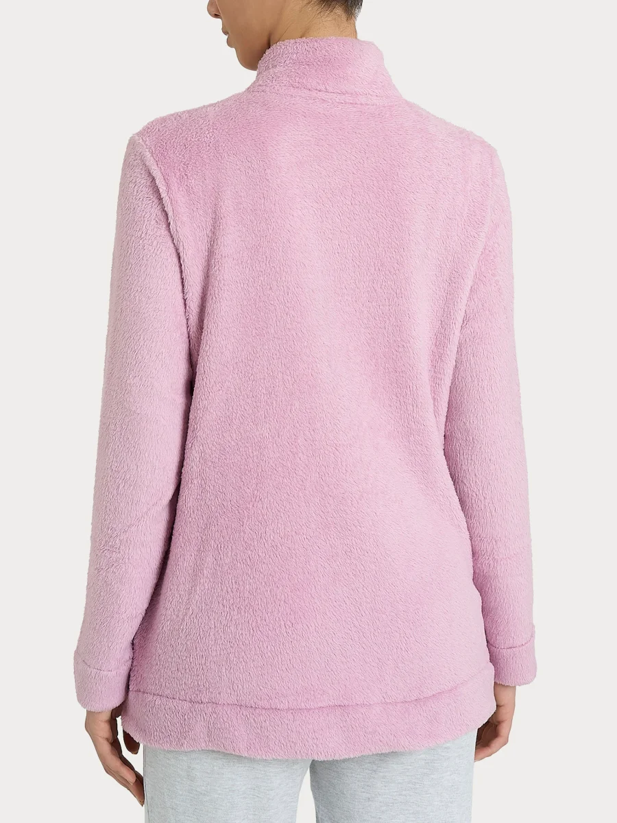 Giacca aperta in polar fleece - Mauve Mist - immagine 3