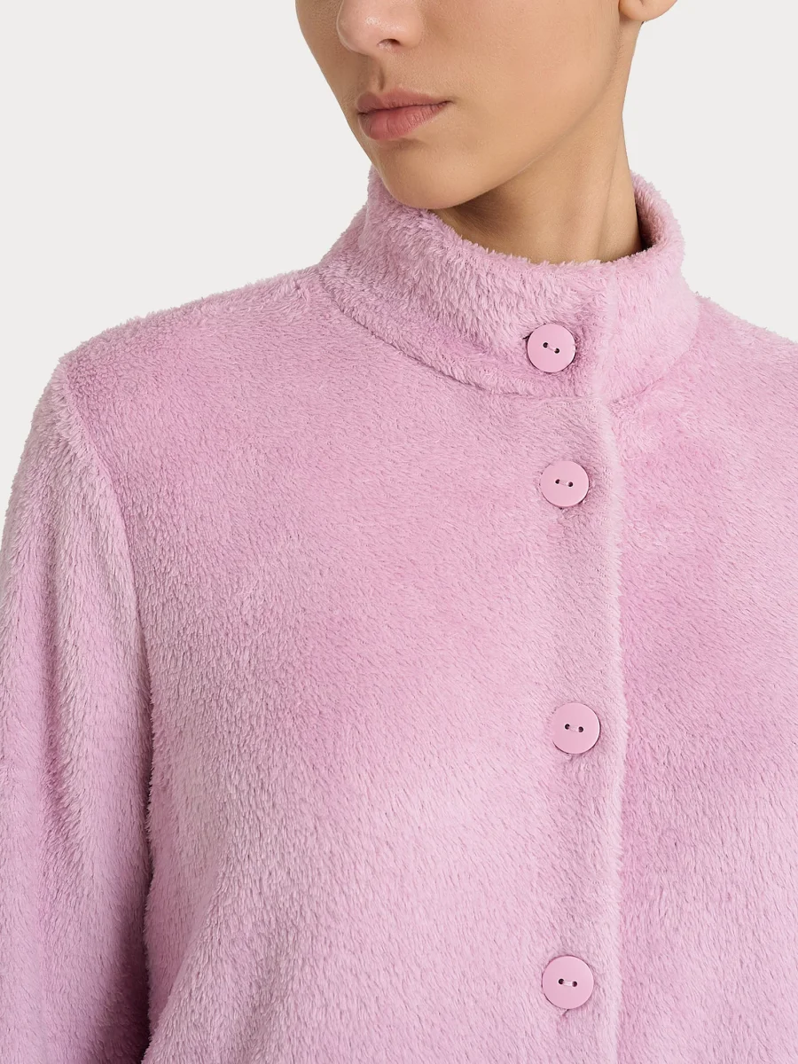 Giacca aperta in polar fleece - Mauve Mist - immagine 4