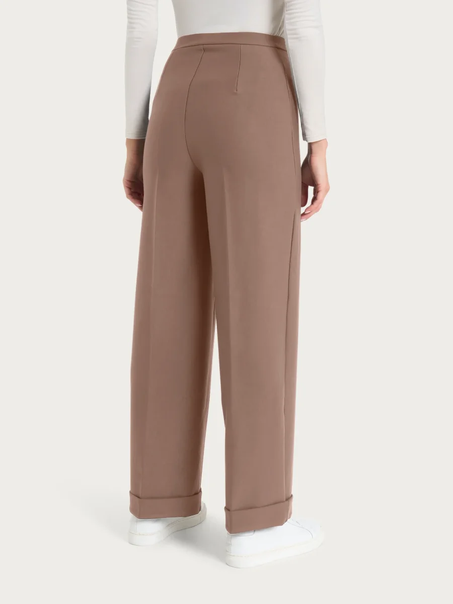 Pantalone modellante alla caviglia in tessuto compact - Pine Bark - immagine 3