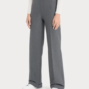 Pantalone modellante ampio in tessuto compact - Ardesia Mel.