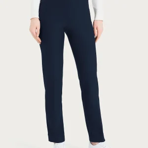 Pantalone modellante dritto con tasche in Compact - Persia