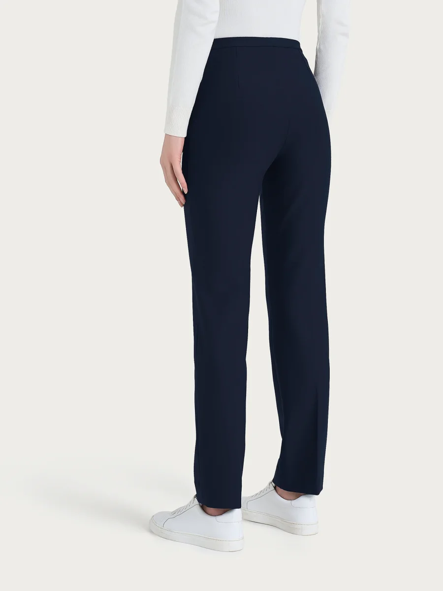 Pantalone modellante dritto con tasche in Compact - Persia - immagine 3