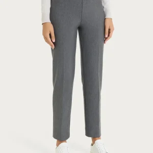 Pantalone modellante dritto con tasche in Compact - Ardesia Mel.