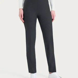 Pantalone modellante dritto con tasche in Compact - Oscuro Mel.