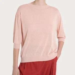 Maglia con manica a palloncino in Crêpe  - Cameo Rose
