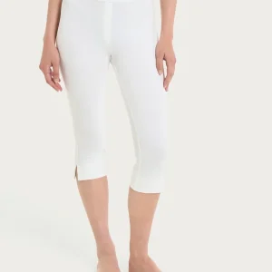 beYOUtiful Homewear – Leggings a pinocchietto in maglia denim - Bianco