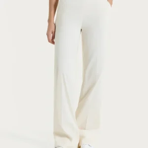 Pantalone ampio con tasche e risvolto in Super Fresh - Whitecap Gray