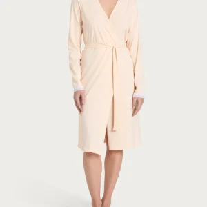 Vestaglia a manica lunga con fascetta in Jersey di Cotone - Pale Peach
