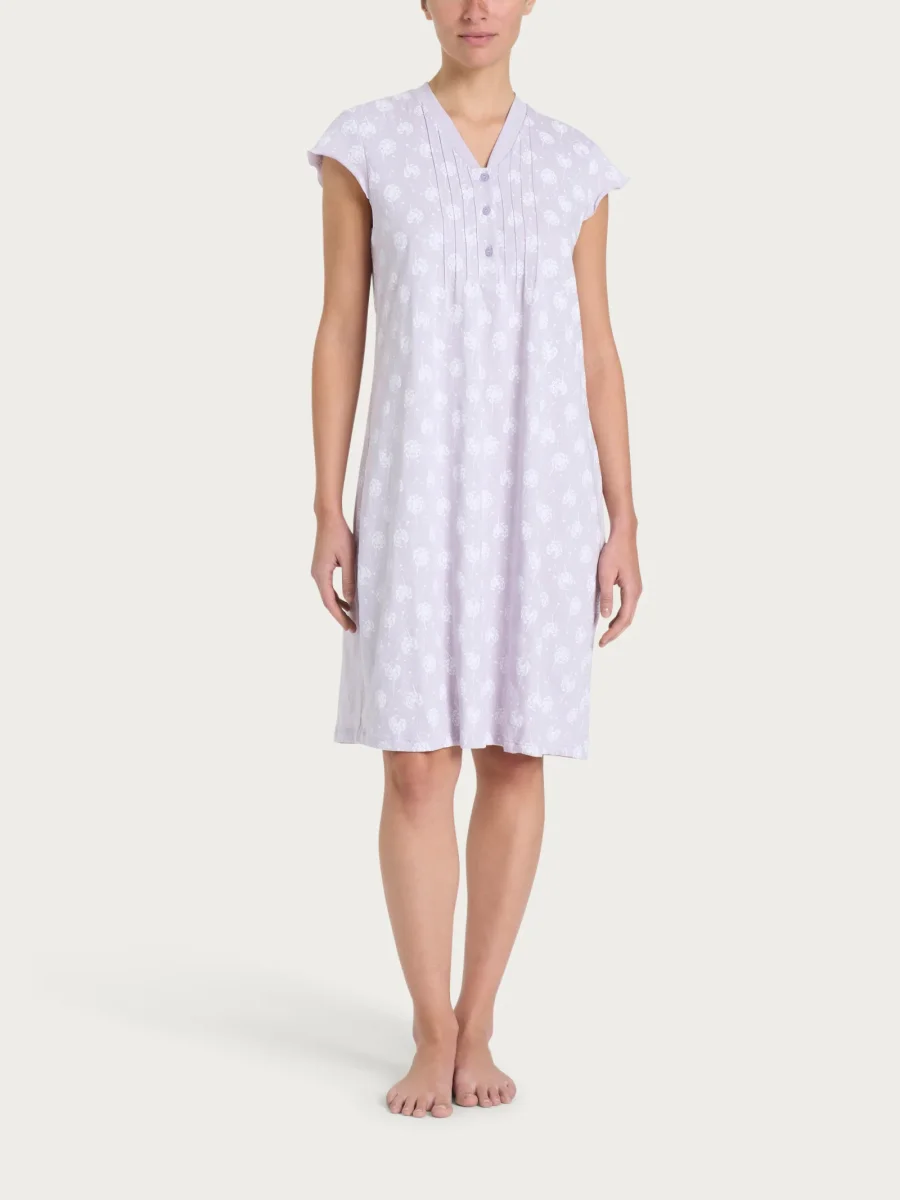 Camicia da notte aperta con nervature in Jersey di cotone - Fant. Thistle - immagine 2