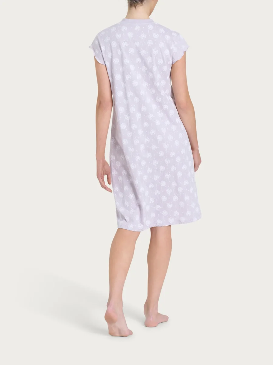 Camicia da notte aperta con nervature in Jersey di cotone - Fant. Thistle - immagine 3