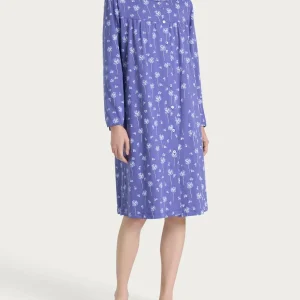 Camicia da notte aperta con soffioni in Jersey di cotone 40-52 - Fant. Marlin