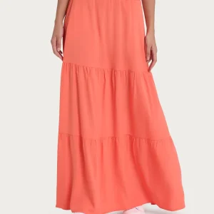 Gonna lunga tinta unita in Ecoseta - Dubarry