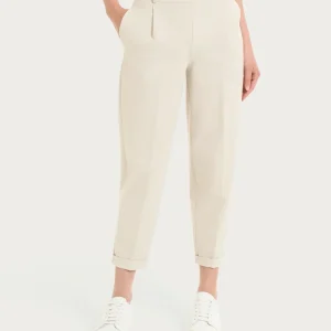 Pantalone a carota con tasche in Compact Light  - Champignon