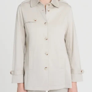 Trench in Satin Power WR - Champignon