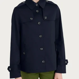 Trench corto in Satin Power WR - Bleu