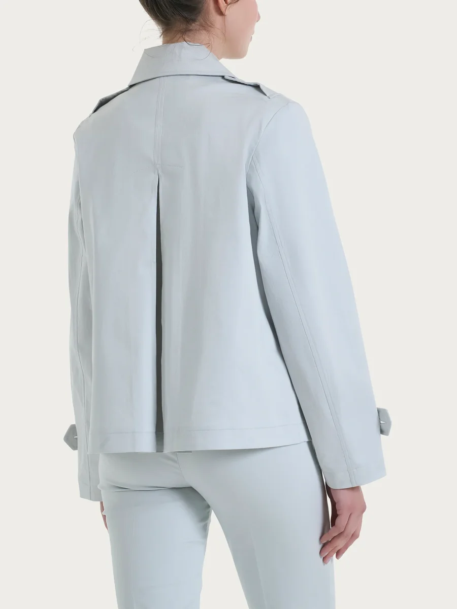 Trench corto in Satin Power WR - Dawn Blue - immagine 3