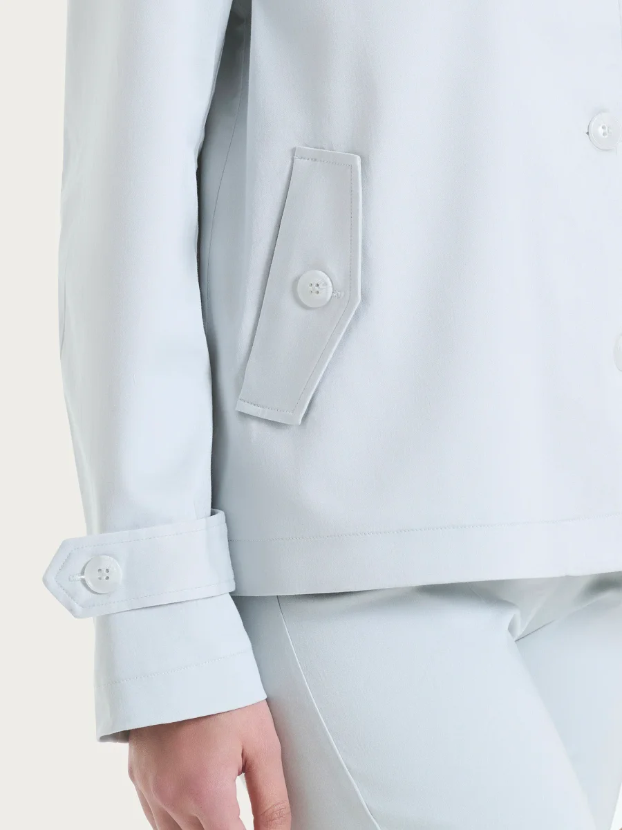 Trench corto in Satin Power WR - Dawn Blue - immagine 5