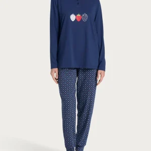 Pigiama serafino con fantasia in Jersey di cotone - Fant. Naval Academy