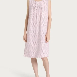 Camicia da notte smanicata con rouche in Jersey di cotone - Fant.Bianco