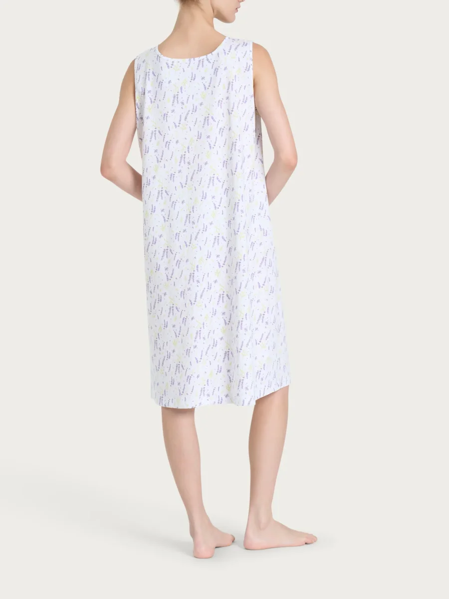 Camicia da notte smanicata con rouche in Jersey di cotone - Fant. Thistle - immagine 3