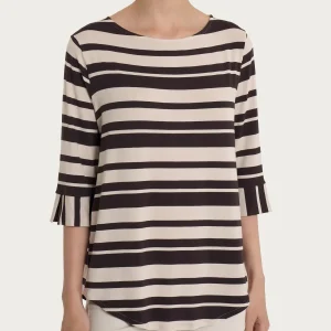 Maglietta a stripes alternate in Viscosa Summer  - Fant. Chocolate Torte Riga Alternata