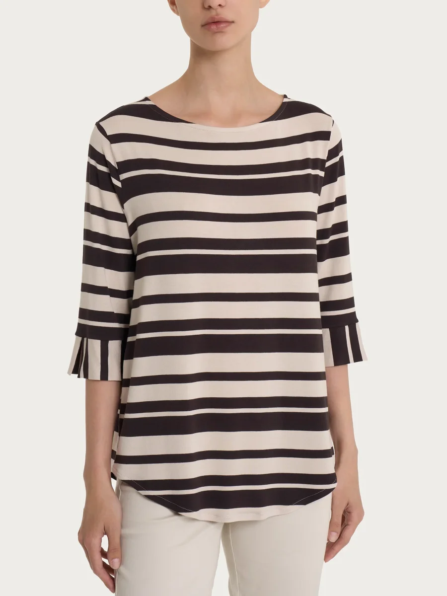 Maglietta a stripes alternate in Viscosa Summer - Fant. Chocolate Torte Riga Alternata