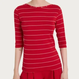 Maglietta skinny con stripes spaziate in Viscosa Summer  - Fant. Salsa Riga Spaziata