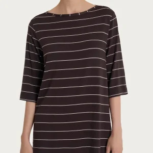 Maglietta soft con stripes spaziate in Viscosa Summer  - Fant. Chocolate Torte Riga Spaziata