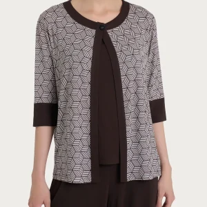 Cardigan corto con cubi in Viscosa Summer - Fant. Dawn Blue