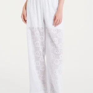 Pantalone ampio in Sangallo - Bianco