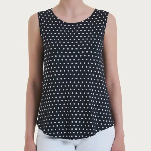 Top smanicato con dots in Viscosa Summer - Fant.Bleu