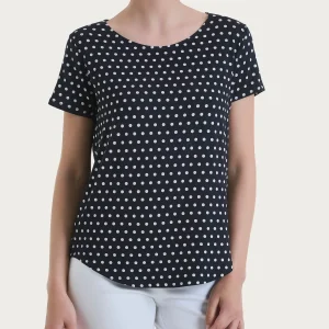 Maglietta con manica corta e dots in Viscosa Summer - Fant.Bleu