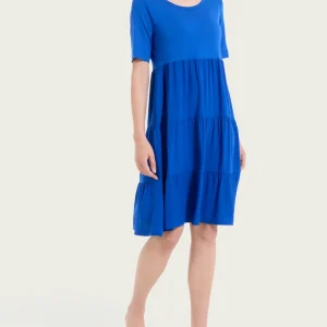 Vestito svasato a balze in misto viscosa - Surf the Web