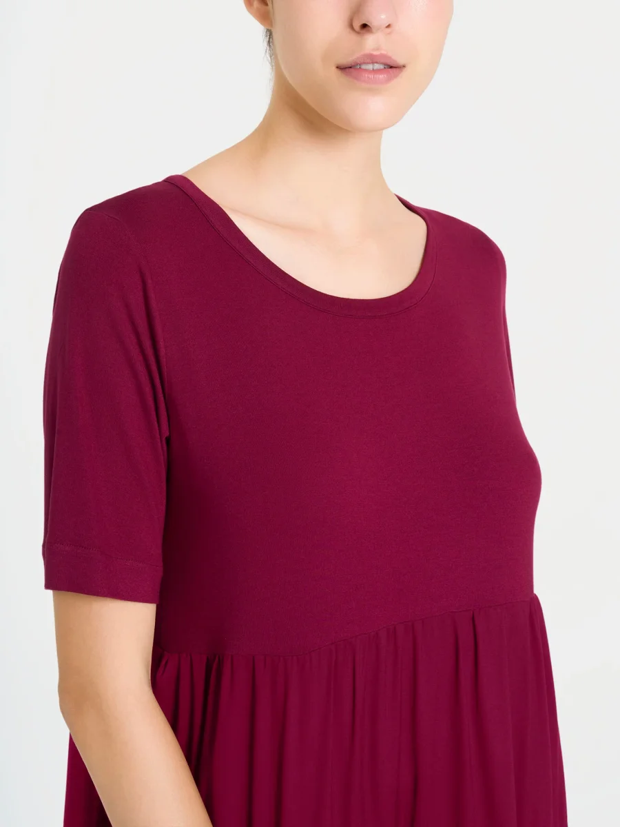 Vestito svasato a balze in misto viscosa - Rhododendron - immagine 4