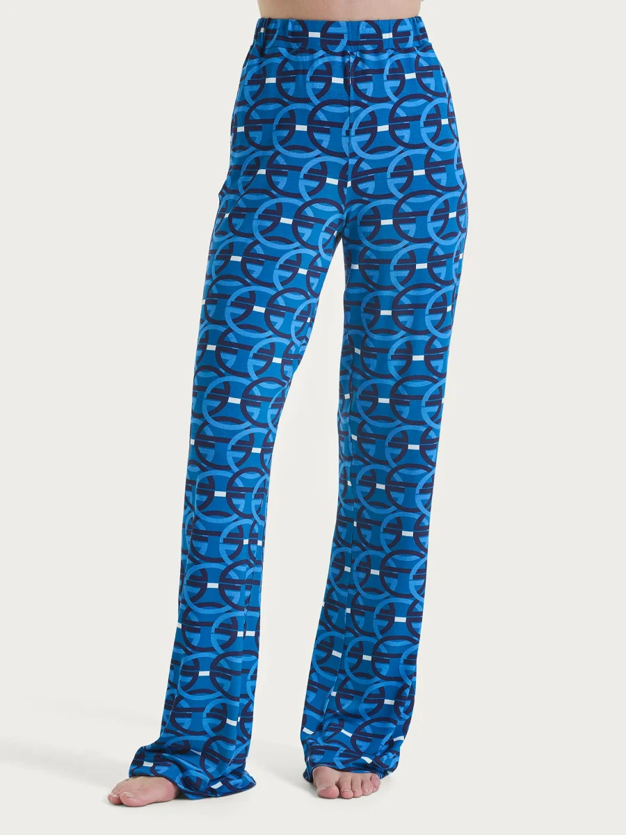 Pantalone ampio con geometric pattern in Viscosa Summer - Fant.Copiativo - immagine 2