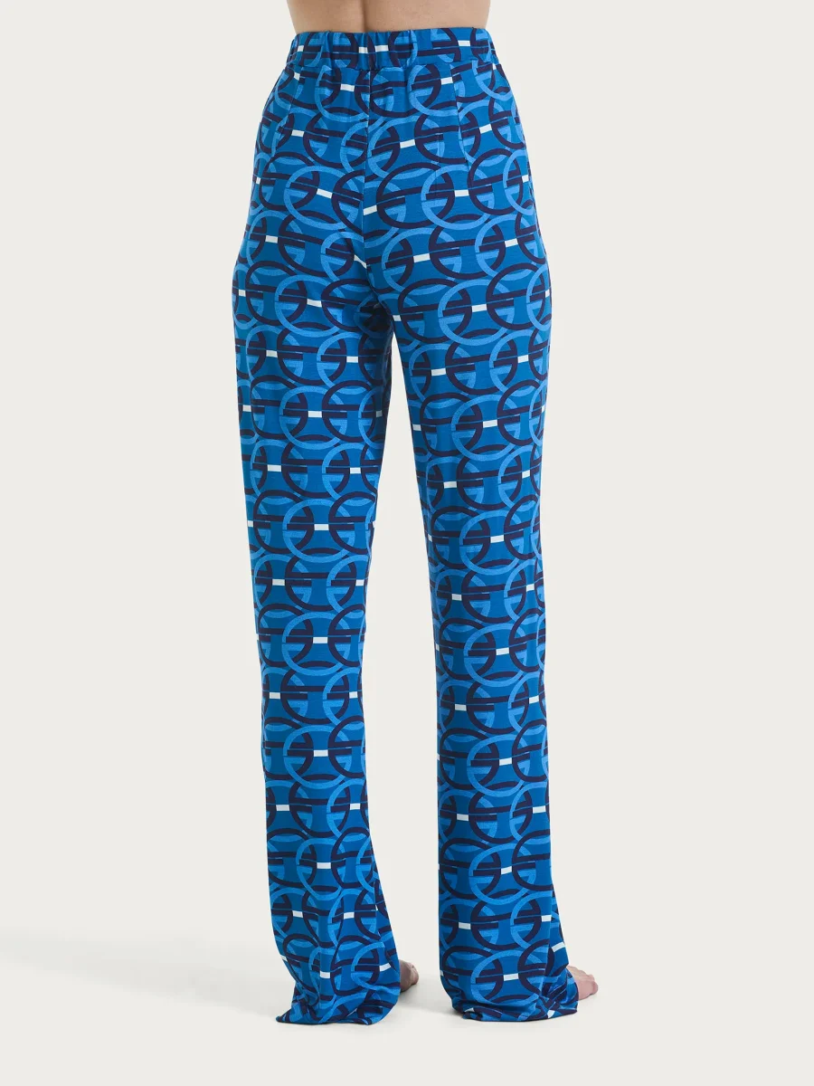 Pantalone ampio con geometric pattern in Viscosa Summer - Fant.Copiativo - immagine 3
